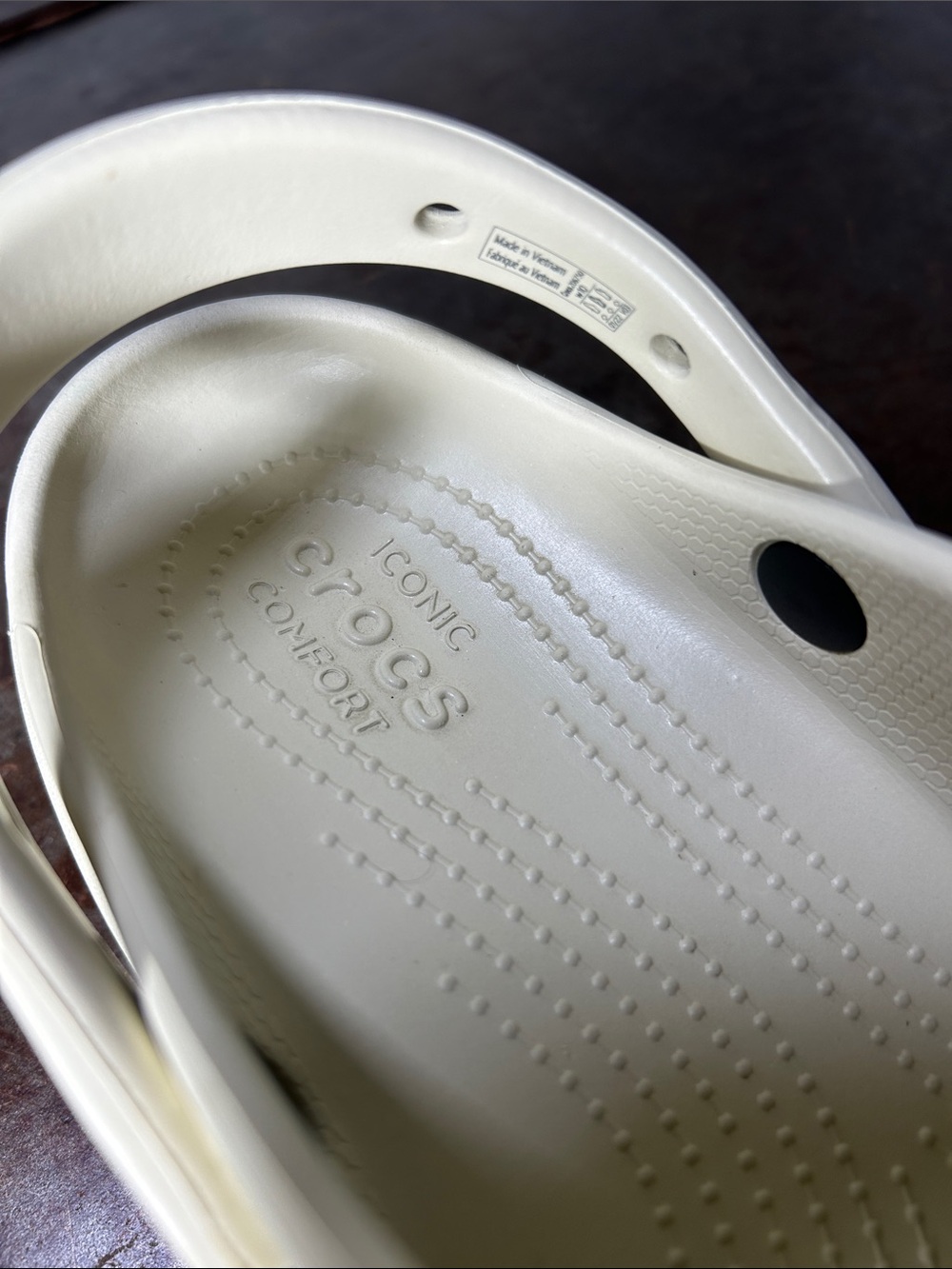CROCS Classic Platform Cream (Bone) Slip-On Clog Women’s Size 10 - Picture 11 of 16